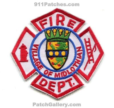 Midlothian Fire Department Patch (Illinois)
Scan By: PatchGallery.com
Keywords: village of dept.