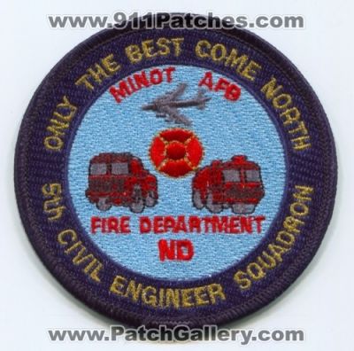 Minot Air Force Base AFB Fire Department (North Dakota)
Scan By: PatchGallery.com
Keywords: dept. usaf military 5th civil engineer squadron ces only the best come north