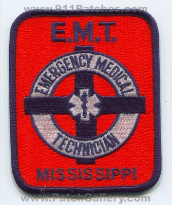 Mississippi State Emergency Medical Technician EMT EMS Patch (Mississippi)
Scan By: PatchGallery.com
Keywords: certified licensed registered e.m.t. ambulance