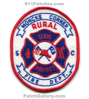 Moncks Corner Rural Fire Department Patch (South Carolina)
Scan By: PatchGallery.com
Keywords: dept. serve protect