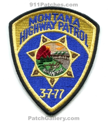 Montana Highway Patrol Patch (Montana)
Scan By: PatchGallery.com
Keywords: 3-7-77