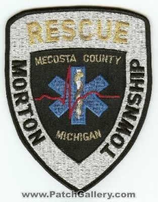 Morton Township Rescue
Thanks to PaulsFirePatches.com for this scan.
Keywords: michigan ems mecosta county