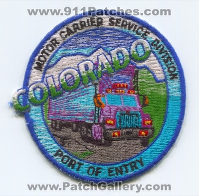 Motor Carrier Service Division Port of Entry Patch (Colorado)
Scan By: PatchGallery.com
Keywords: div. department of transportation cdot c.d.o.t. semi truck