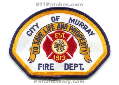 Murray Fire Department Patch (Kentucky)
Scan By: PatchGallery.com
Keywords: city of dept. to save life and property est. 1913