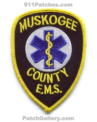 Muskogee County Emergency Medical Services EMS Patch (Oklahoma)
Scan By: PatchGallery.com
Keywords: co. ambulance
