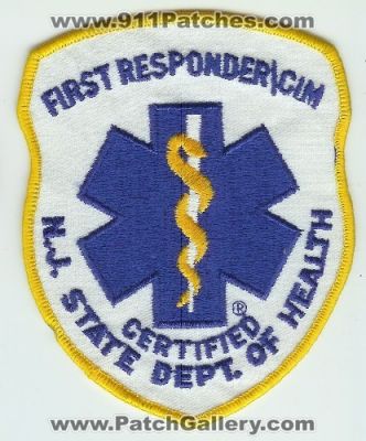 New Jersey State Certified First Responder CIM (New Jersey)
Thanks to Mark C Barilovich for this scan.
Keywords: n.j. dept. department of health ems
