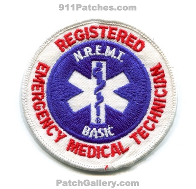 Nationally Registered Emergency Medical Technician NREMT Basic EMS Patch (No State Affiliation)
Scan By: PatchGallery.com
Keywords: n.r.e.m.t.b. services ambulance nremtb