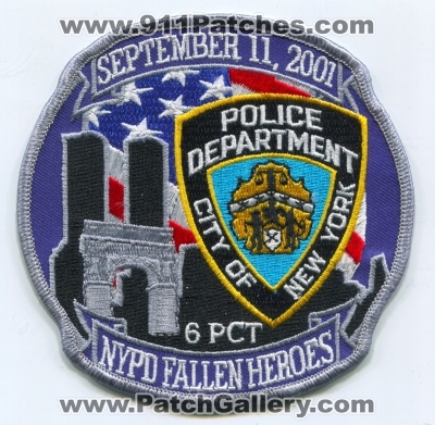 New York City Police Department NYPD 6th Pct September 11 2001 Fallen Heroes Patch (New York)
Scan By: PatchGallery.com
Keywords: of dept. n.y.p.d. precinct
