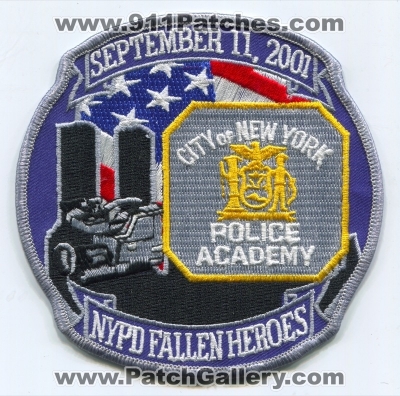 New York City Police Department NYPD Police Academy September 11 2001 Fallen Heroes Patch (New York)
Scan By: PatchGallery.com
Keywords: of dept. n.y.p.d.