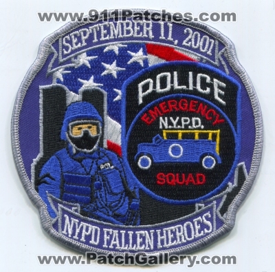 New York City Police Department NYPD Emergency Squad Fallen Heroes Patch (New York)
Scan By: PatchGallery.com
Keywords: of dept. n.y.p.d. september 11 2001