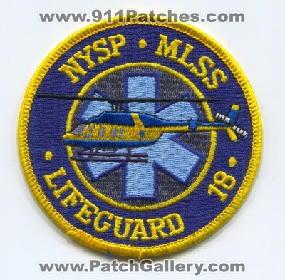 New York State Police NYSP Lifeguard 18 (New York)
Scan By: PatchGallery.com
Keywords: department dept. mlss air medical helicopter ambulance