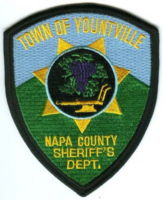 Napa County Sheriff's Dept Yountville (California)
Scan By: PatchGallery.com
Keywords: sheriffs department town of