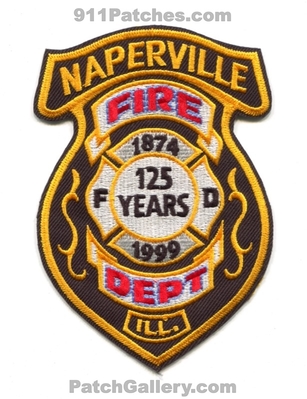 Naperville Fire Department 125 Years Patch (Illinois)
Scan By: PatchGallery.com
Keywords: 1874 1999