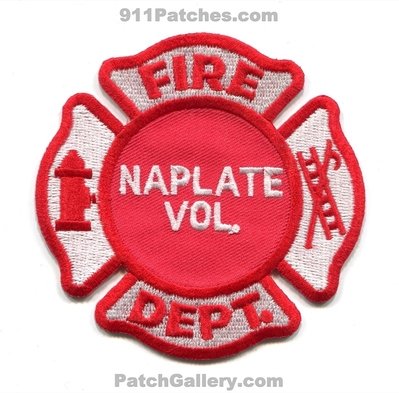 Naplate Volunteer Fire Department Patch (Illinois)
Scan By: PatchGallery.com
Keywords: vol. dept.