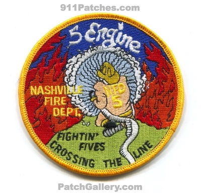 Nashville Fire Department Engine 5 Patch (Tennessee)
Scan By: PatchGallery.com
Keywords: dept. nfd fightin&#039; fives crossing the line