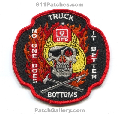 Nashville Fire Department Truck 9 Patch (Tennessee)
Scan By: PatchGallery.com
Keywords: first in last out bottoms
