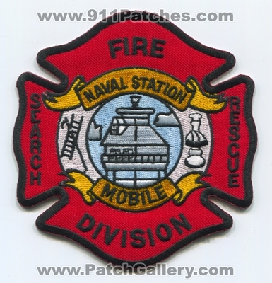 Naval Station Mobile Fire Division Search Rescue USN Navy Military Patch (Alabama)
Scan By: PatchGallery.com
Keywords: div. sar u.s.n. department dept.