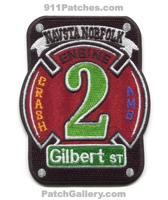 Naval Station Norfolk Fire Department Station 2 USN Navy Military Patch (Virginia)
Scan By: PatchGallery.com
[b]Patch Made By: 911Patches.com[/b]
Keywords: navsta dept. engine crash ambulance company co. gilbert street st.