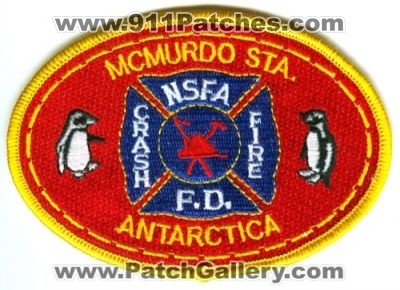 Naval Support Force Antarctica Fire Department McMurdo Station Patch (Antarctica)
Scan By: PatchGallery.com
Keywords: nsfa f.d. fd crash rescue cfr arff aircraft airport firefighter firefighting sta. usn navy military