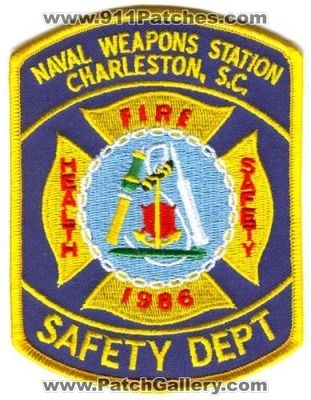 Naval Weapons Station Charleston Fire Safety Department (South Carolina)
Scan By: PatchGallery.com
Keywords: nws usn navy military dept. health s.c.