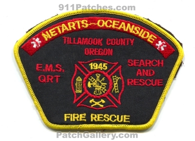 Netarts Oceanside Fire Rescue Department Tillamook County Patch (Oregon)
Scan By: PatchGallery.com
Keywords: dept. co. e.m.s. ems qrt ambulance search and rescue sar 1945
