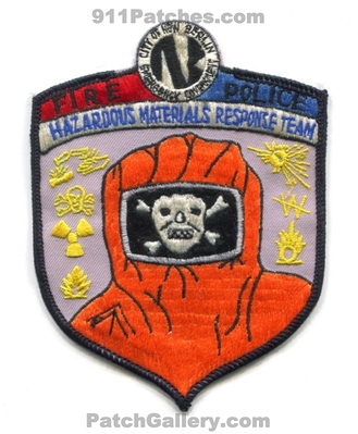 New Berlin Police Fire Department Hazardous Materials Response Team Patch (Wisconsin)
Scan By: PatchGallery.com
Keywords: city of dept. hmrt hazmat haz-mat emergency containment