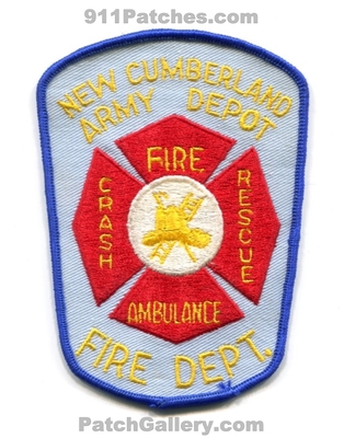 New Cumberland Army Depot Fire Department Crash Rescue Military Patch (Pennsylvania)
Scan By: PatchGallery.com
Keywords: dept. cfr arff aircraft airport firefighter firefighting ambulance