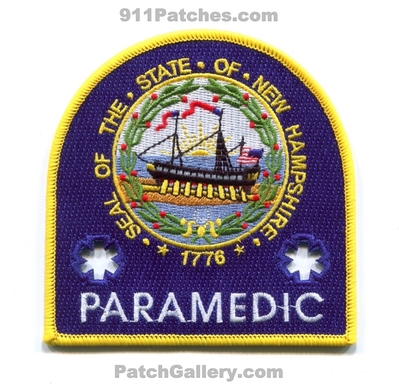 New Hampshire State Paramedic EMS Patch (New Hampshire)
Scan By: PatchGallery.com
[b]Patch Made By: 911Patches.com[/b]
Keywords: emergency medical services ambulance 1776