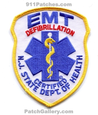 New Jersey State Department of Health Certified EMT Defibrillation EMS Patch (New Jersey)
Scan By: PatchGallery.com
Keywords: dept. doh emergency medical technician services ambulance