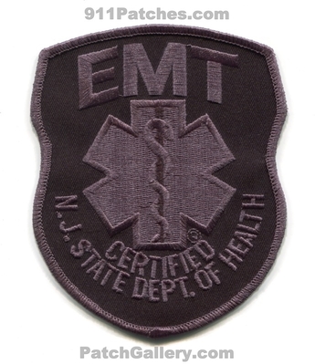 New Jersey State Department of Health Certified Emergency Medical Technician EMT Patch (New Jersey)
Scan By: PatchGallery.com
In Memory of Bernie Shaffer
Keywords: dept. doh ems ambulance