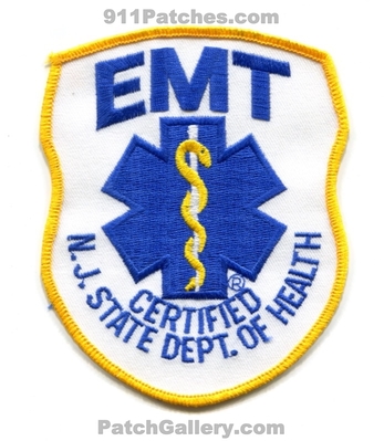 New Jersey State Department of Health Certified EMT EMS Patch (New Jersey)
Scan By: PatchGallery.com
In Memory of Bernie Shaffer
Keywords: dept. doh emergency medical technician services ambulance