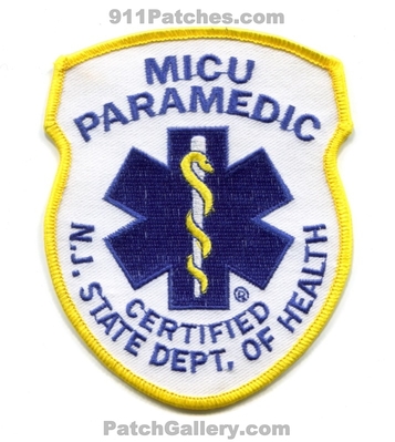 New Jersey State Certified MICU Paramedic EMS Patch (New Jersey)
Scan By: PatchGallery.com
Keywords: department dept. of health doh medical intensive care unit emergency medical services ambulance