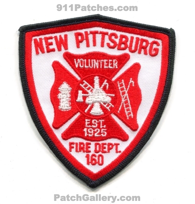 New Pittsburg Volunteer Fire Department 160 Patch (Ohio)
Scan By: PatchGallery.com
Keywords: vol. dept. est. 1925