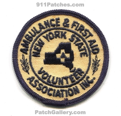 New York State Volunteer Ambulance and First Aid Association Inc EMS Patch (New York)
Scan By: PatchGallery.com
Keywords: vol. & assoc. assn. inc.