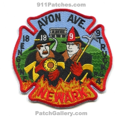 Newark Fire Department Engine 18 Truck 9 Patch (New Jersey)
Scan By: PatchGallery.com
Keywords: dept. company co. station avon ave.
