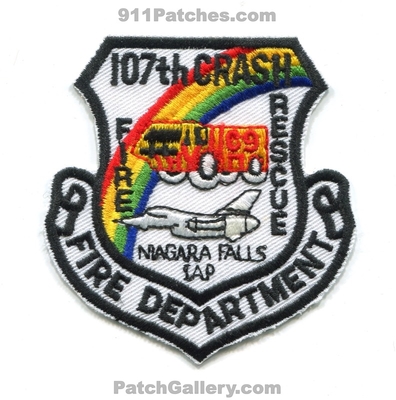 107th Attack Wing Crash Fire Rescue Department USAF Military Patch (New York)
Scan By: PatchGallery.com
Keywords: atkw cfr dept. arff niagara international airport iap dept.