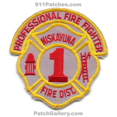 Niskayuna Fire District 1 Professional Firefighter Patch (New York)
Scan By: PatchGallery.com
Keywords: dist. department dept.