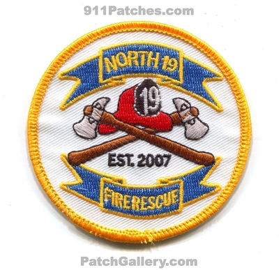 North 19 Fire Rescue Department Patch (Texas)
Scan By: PatchGallery.com
Keywords: nineteen dept. est. 2007