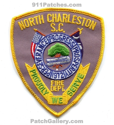 North Charleston Fire Department Patch (South Carolina)
Scan By: PatchGallery.com
Keywords: dept. proudly we serve perseverance progress prosperity 1972