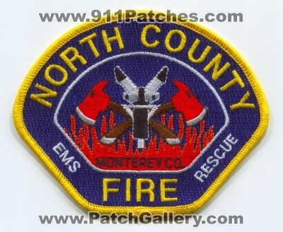 North County Fire Department Patch (California)
Scan By: PatchGallery.com
Keywords: co. dept. ems rescue monterey