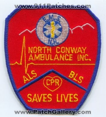 North Conway Ambulance Inc Patch (New Hampshire)
Scan By: PatchGallery.com
Keywords: ems inc. als bls cpr saves lives