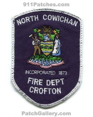 North Cowichan Fire Department Crofton Patch (Canada BC)
Scan By: PatchGallery.com
Keywords: dept. incorporated 1873
