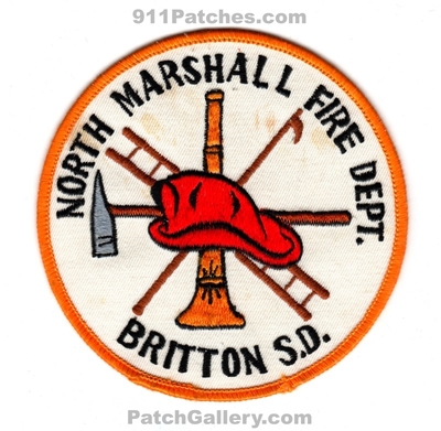 North Marshall Fire Department Britton Patch (South Dakota)
Scan By: PatchGallery.com
Keywords: dept.