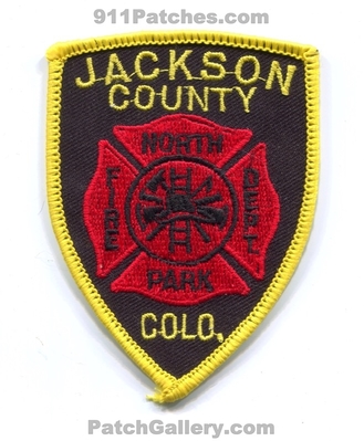 North Park Fire Department Patch (Colorado)
[b]Scan From: Our Collection[/b]
Keywords: dept. Jackson county co. colo.