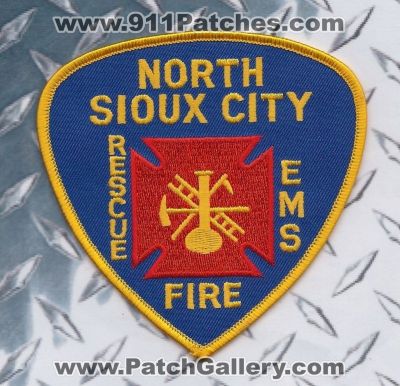 North Sioux City Fire Rescue EMS Department (South Dakota)
Thanks to PaulsFirePatches.com for this scan. 
Keywords: dept.