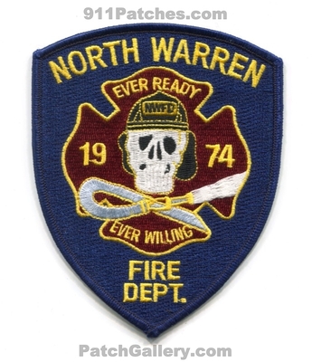 North Warren Fire Department Patch (Pennsylvania)
Scan By: PatchGallery.com
Keywords: dept. nwfd ever ready willing skull