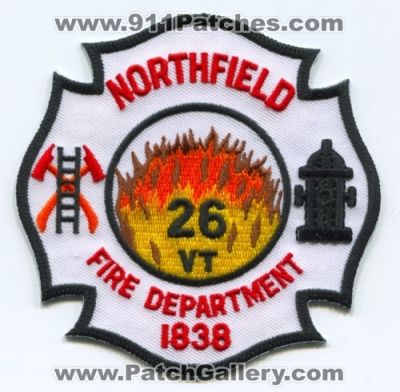 Northfield Fire Department 26 (Vermont)
Scan By: PatchGallery.com
Keywords: dept. vt
