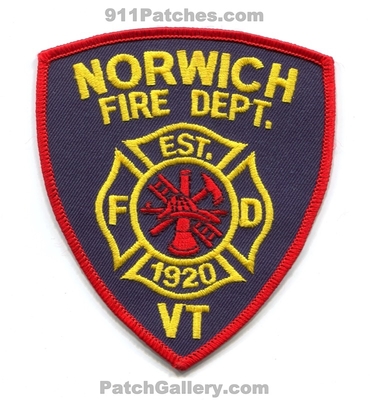 Norwich Fire Department Patch (Vermont)
Scan By: PatchGallery.com
Keywords: dept. fd est. 1920