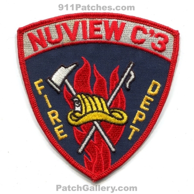 Nuview Fire Department Riverside County Company 03 C'3 Patch (California)
Scan By: PatchGallery.com
Keywords: dept. co. c3