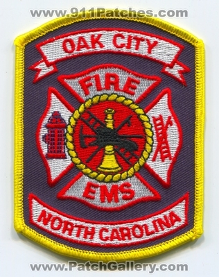 Oak City Fire EMS Department Patch (North Carolina)
Scan By: PatchGallery.com
Keywords: dept.